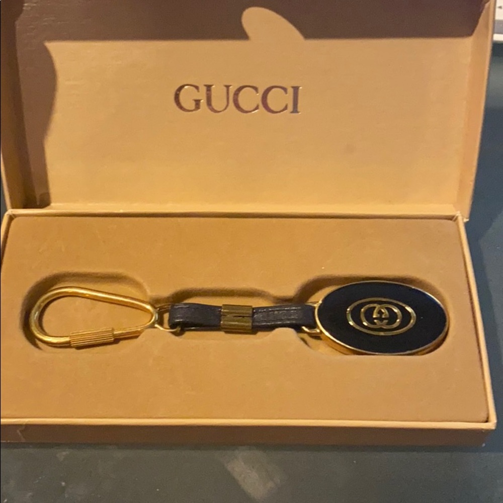 Vintage Gucci Leather Keychain